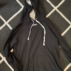 Black Victoria Sceret/PINK hoodie with Sherpa lining in hood